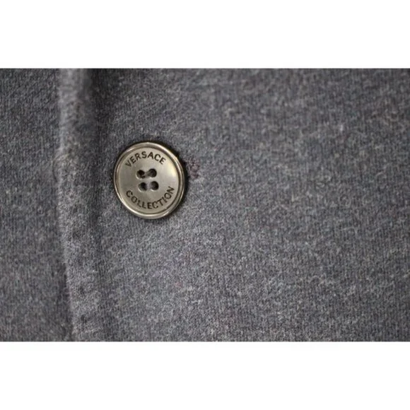 Versace Collection Sport Coat Mens 54/44 Single Breasted Blue Two Button cotton